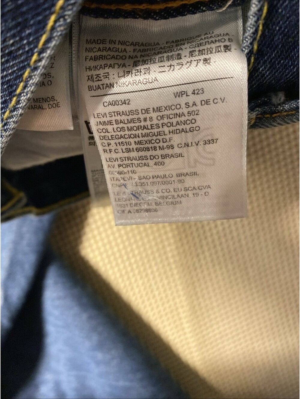 Levi’s 505 Jeans Regular Men's 34 x 29 Blue Straight Leg Classic - Picture 5 of 7